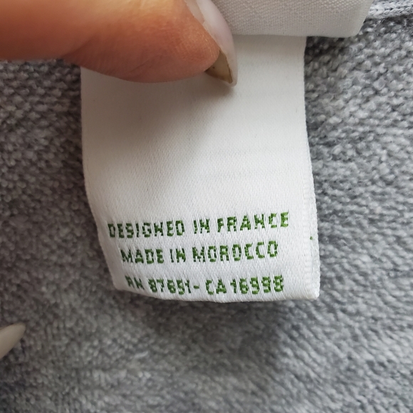 LACOSTE Cotton Full  Zip Up Cardigan Sweatshirt Terry Cloth Lining  Men & Women - Picture 9 of 12